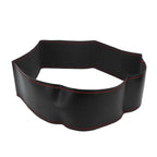 Universal Steering Wheel Cover with Needle Thread Protector for External Diameter of 3738cm(Black Red Thread )