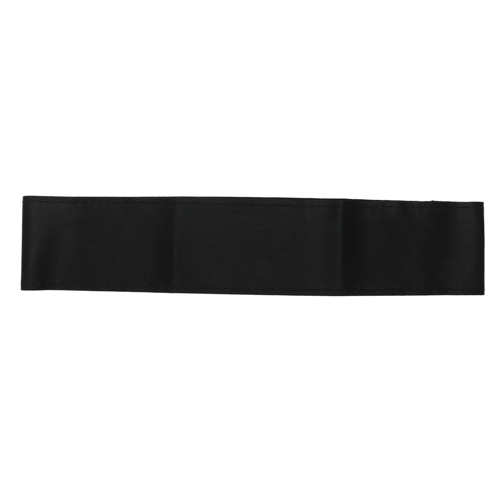 Universal Steering Wheel Cover with Needle Thread Protector for External Diameter of 3738cm(Black Black Thread )