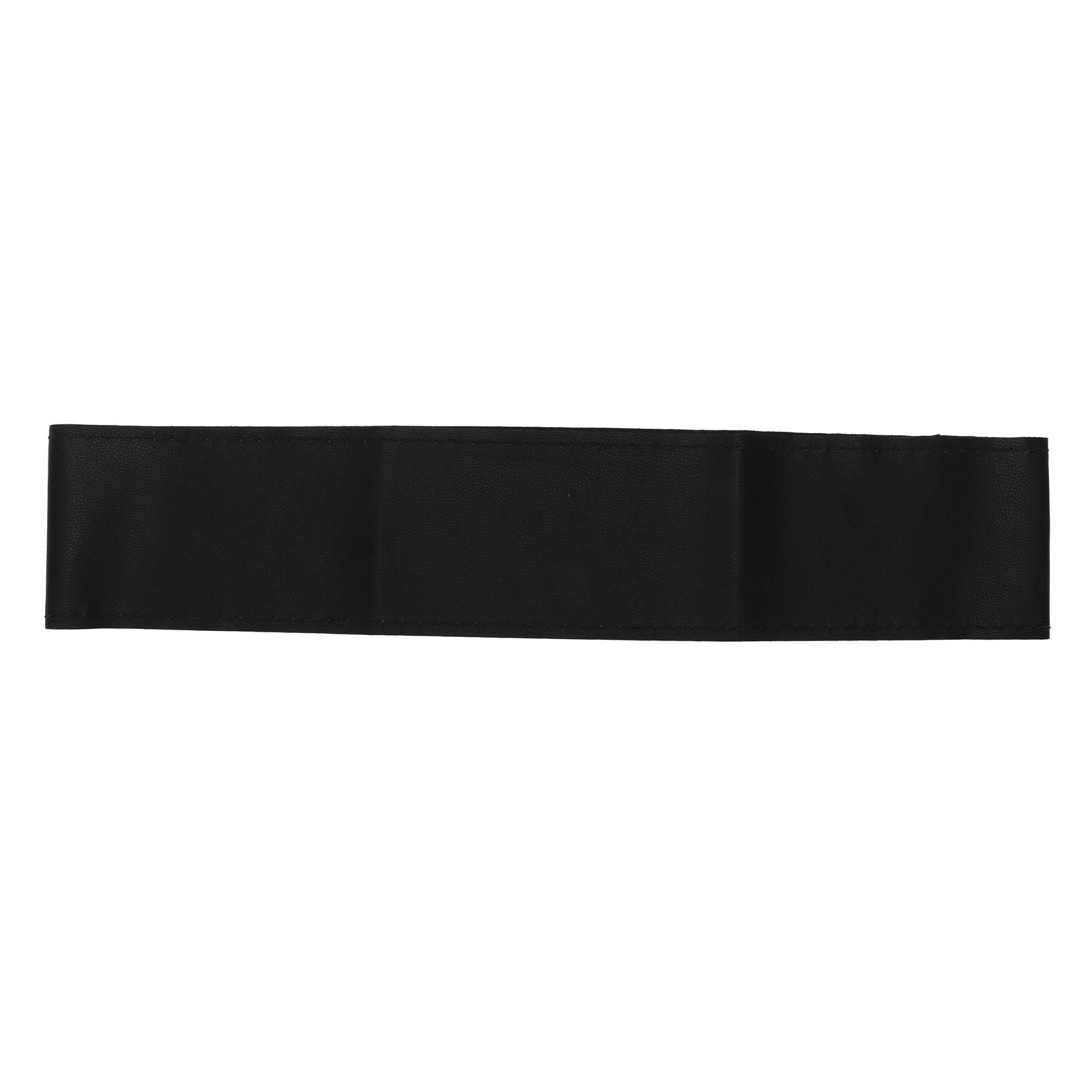 Universal Steering Wheel Cover with Needle Thread Protector for External Diameter of 3738cm(Black Black Thread )