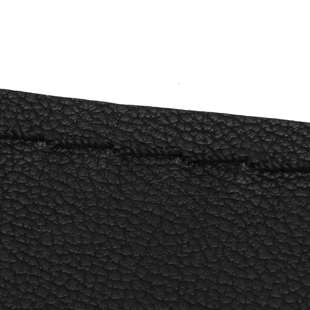 Universal Steering Wheel Cover with Needle Thread Protector for External Diameter of 3738cm(Black Black Thread )