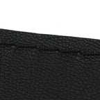 Universal Steering Wheel Cover with Needle Thread Protector for External Diameter of 3738cm(Black Black Thread )