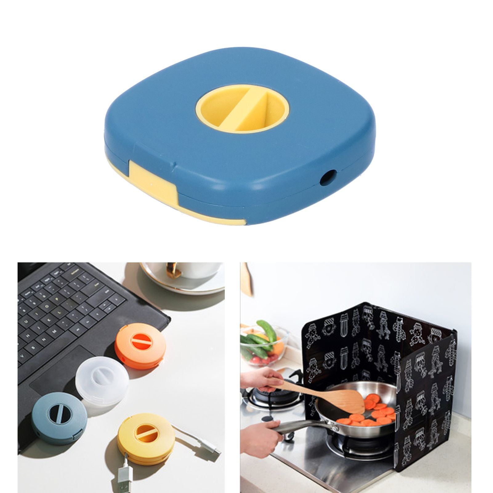 Portable Cable Winder Rotatable Wire Wrapper Cord Storage Organizer for Home Office