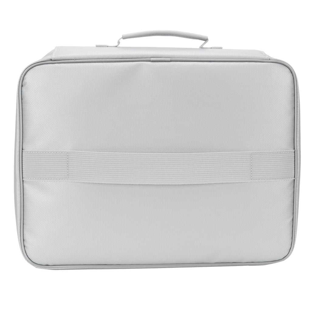 Files Storage Bag Multifunction Fireproof Waterproof Office Document Organizer Silver