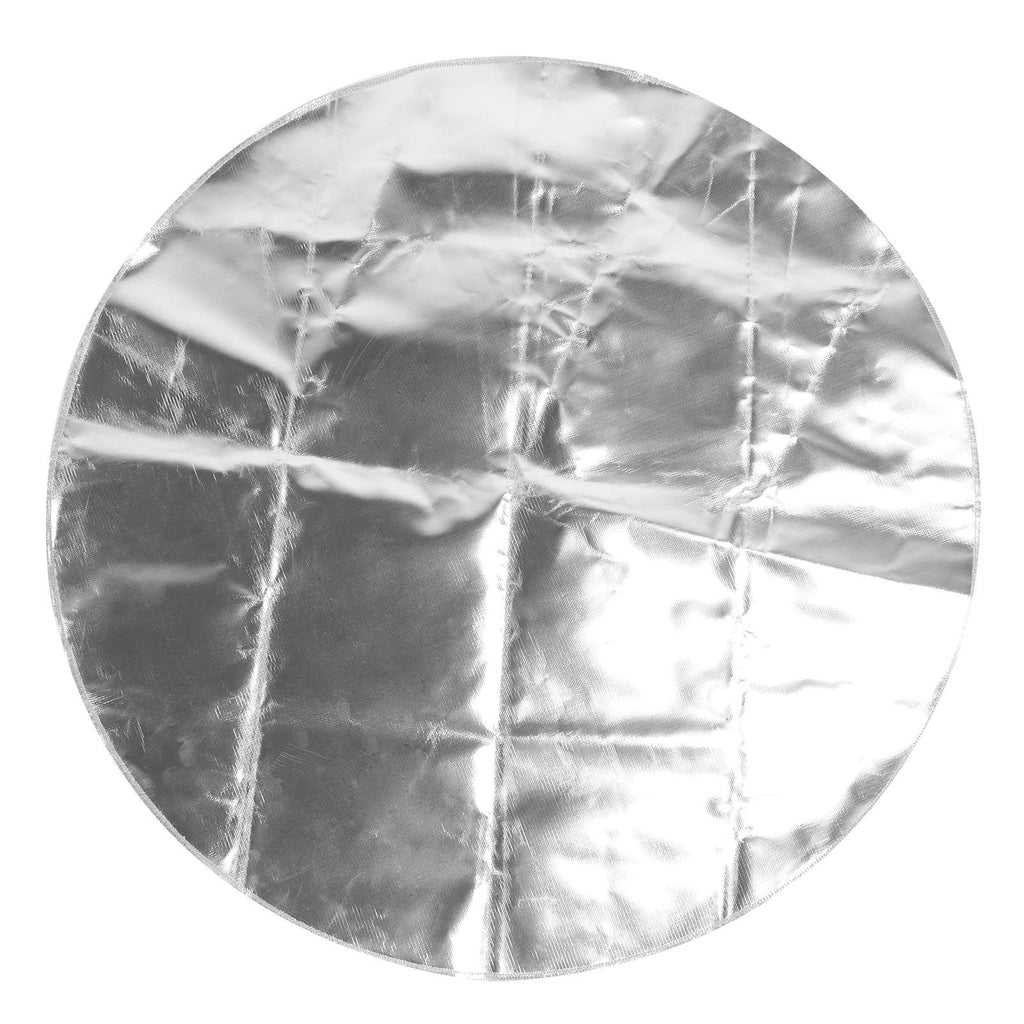 Round Fire Pit Mat Fireproof Outdoor terrace Barbecue Grill Deck Protection Pad SuppliesSilver Gray 91cm