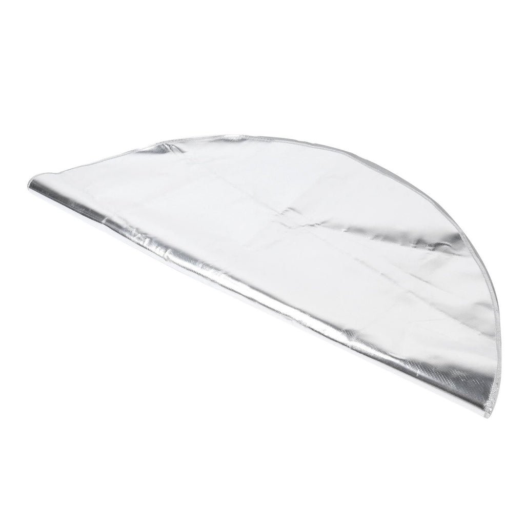 Round Fire Pit Mat Fireproof Outdoor terrace Barbecue Grill Deck Protection Pad SuppliesSilver Gray 91cm