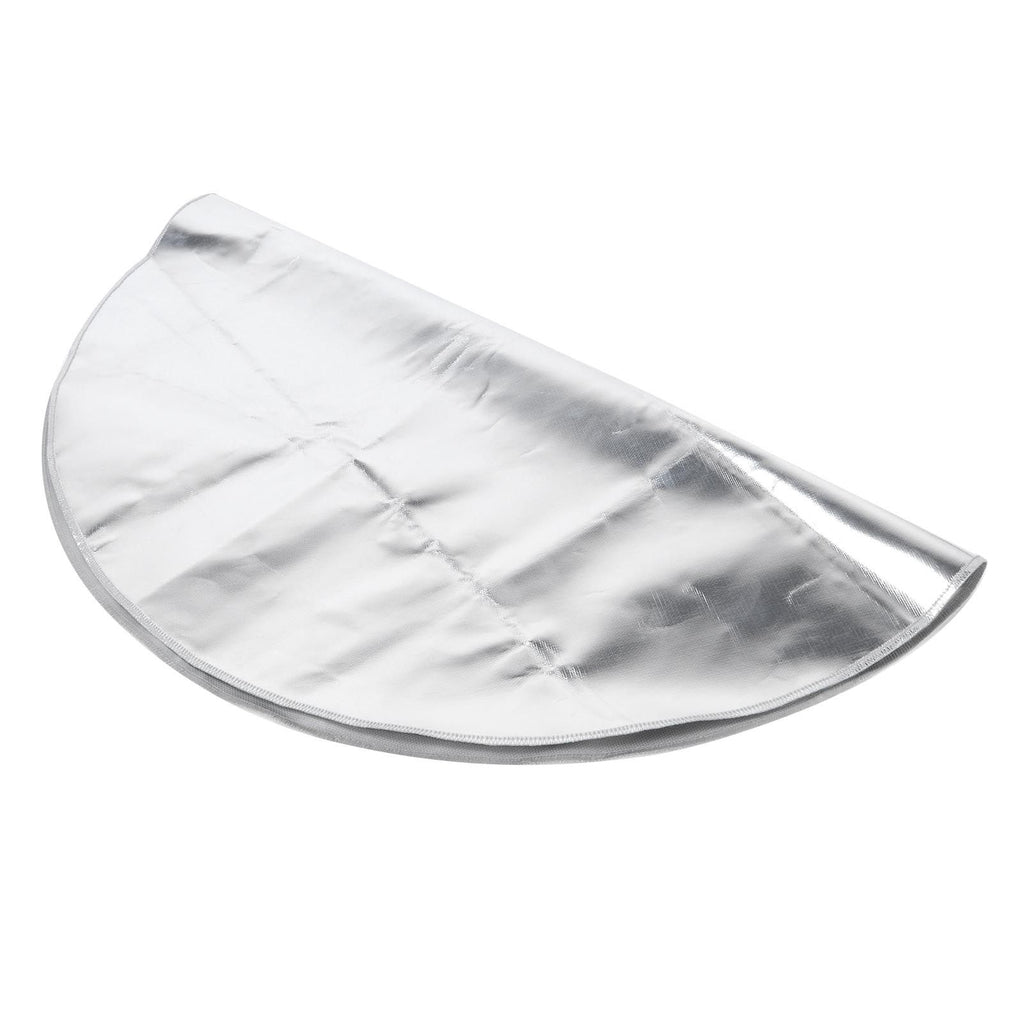 Round Fire Pit Mat Fireproof Outdoor terrace Barbecue Grill Deck Protection Pad SuppliesSilver Gray 91cm