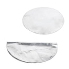 Round Fire Pit Mat Fireproof Outdoor terrace Barbecue Grill Deck Protection Pad SuppliesSilver Gray 91cm