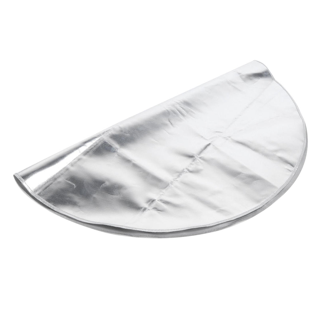 Round Fire Pit Mat Fireproof Outdoor terrace Barbecue Grill Deck Protection Pad SuppliesSilver Gray 60cm