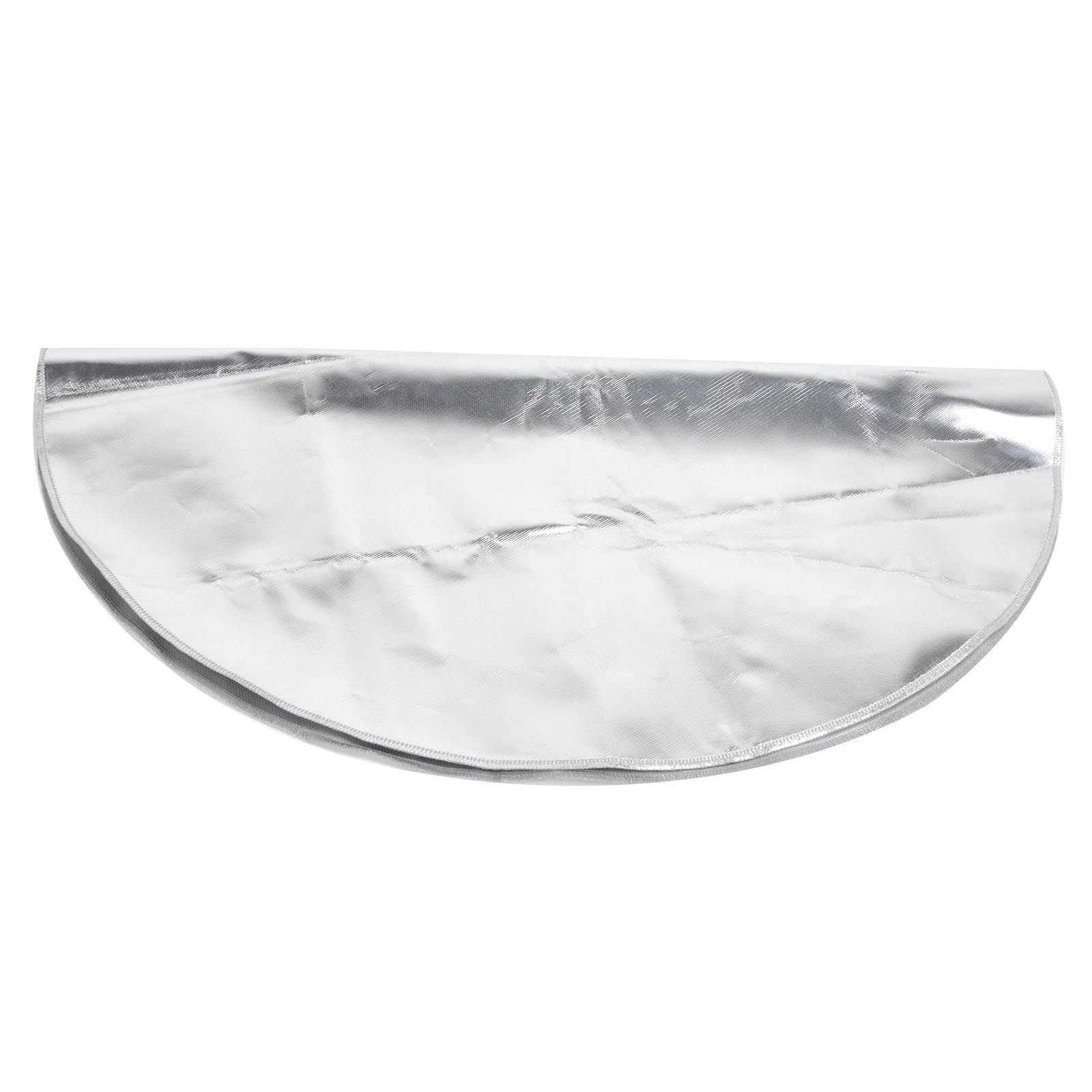 Round Fire Pit Mat Fireproof Outdoor terrace Barbecue Grill Deck Protection Pad SuppliesSilver Gray 60cm