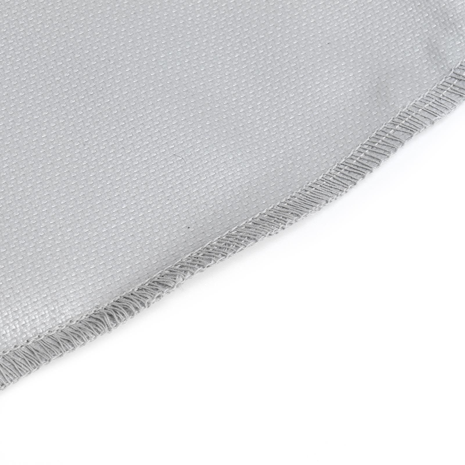 Round Fire Pit Mat Fireproof Outdoor terrace Barbecue Grill Deck Protection Pad SuppliesSilver Gray 60cm