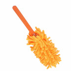 Telescopic Duster Detachable Washable 72cm Chenille Dust Removal Tool for Home Cleaning Orange