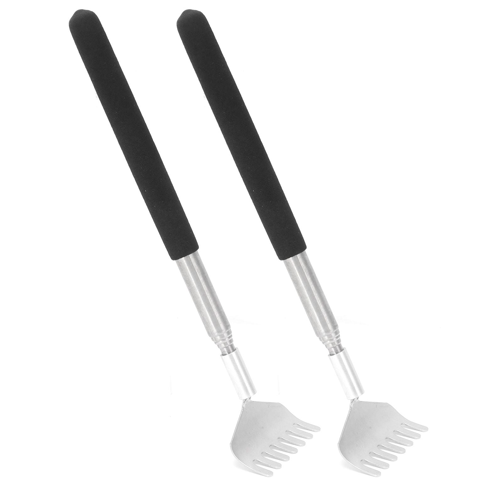 2Pcs Retractable Back Scratcher Portable Stainless Steel Scratching Tool 20‑68cm