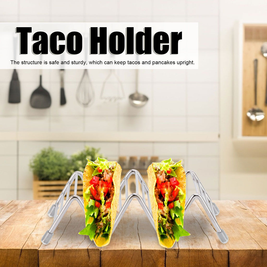 Taco Holder Innovative 304 Stainless Steel Pancake Stand Tray for Kitchen Restaurant2/3 Grid