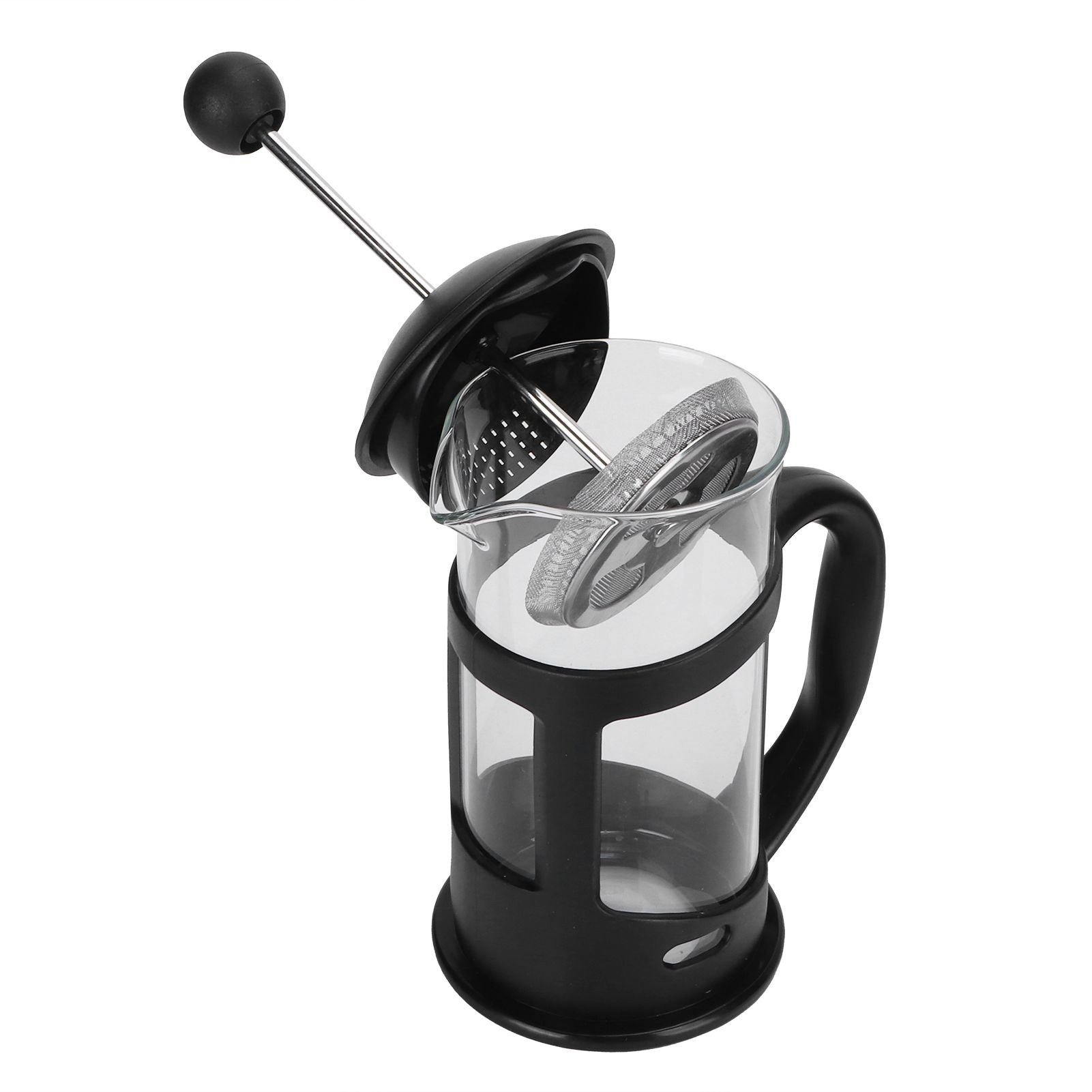 Coffee Tea Maker Kettle High Temperature Resistant Borosilicate Filter Teapot Hand Brewing Black350ml