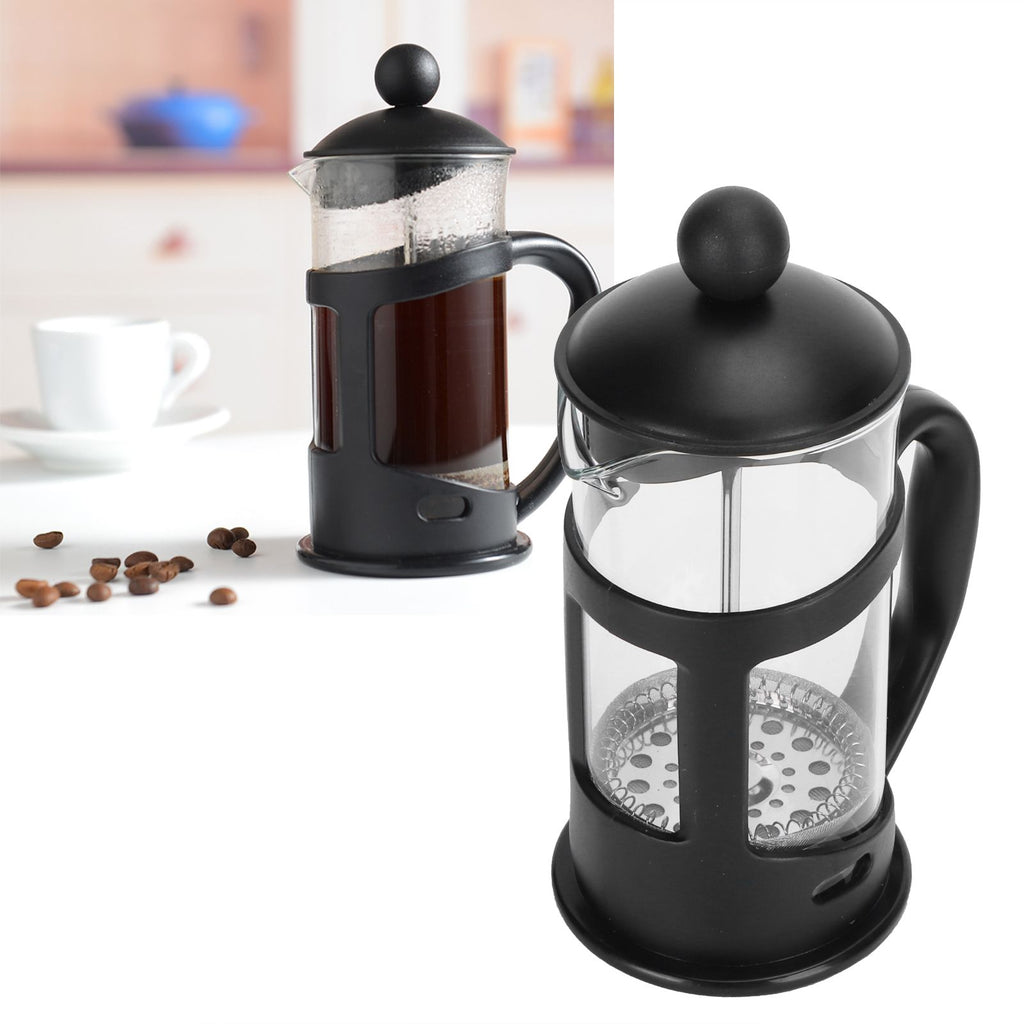 Coffee Tea Maker Kettle High Temperature Resistant Borosilicate Filter Teapot Hand Brewing Black350ml
