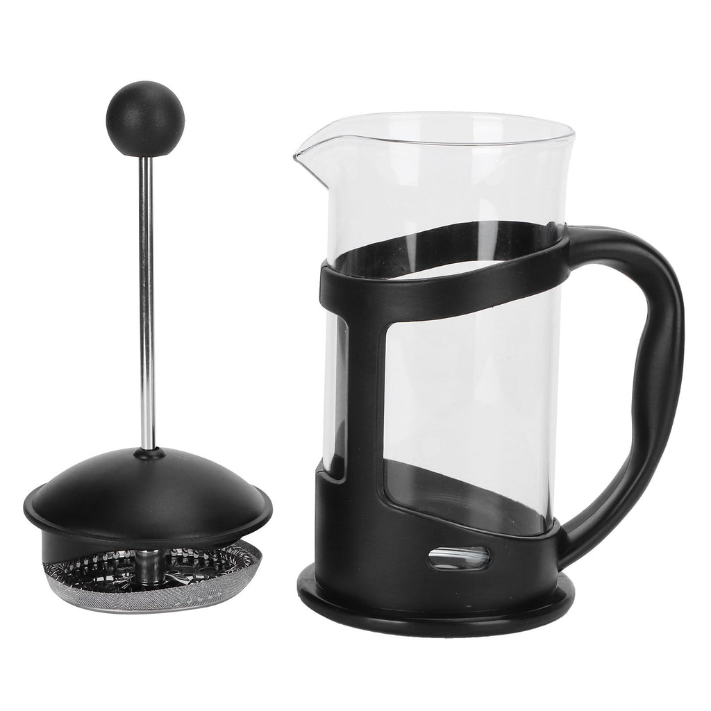 Coffee Tea Maker Kettle High Temperature Resistant Borosilicate Filter Teapot Hand Brewing Black600ml