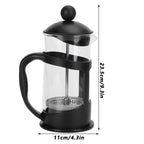 Coffee Tea Maker Kettle High Temperature Resistant Borosilicate Filter Teapot Hand Brewing Black1000ml
