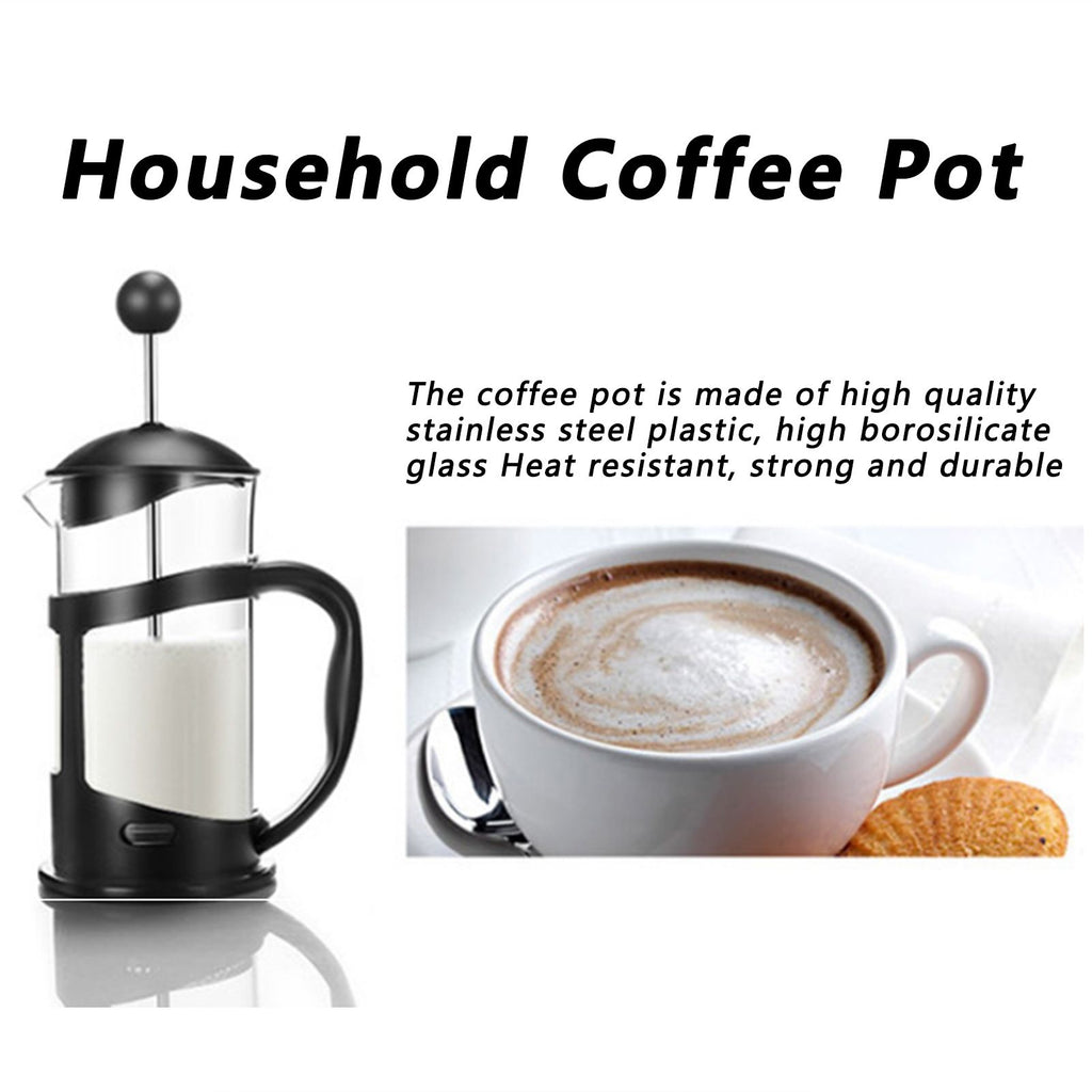 Coffee Tea Maker Kettle High Temperature Resistant Borosilicate Filter Teapot Hand Brewing Black1000ml