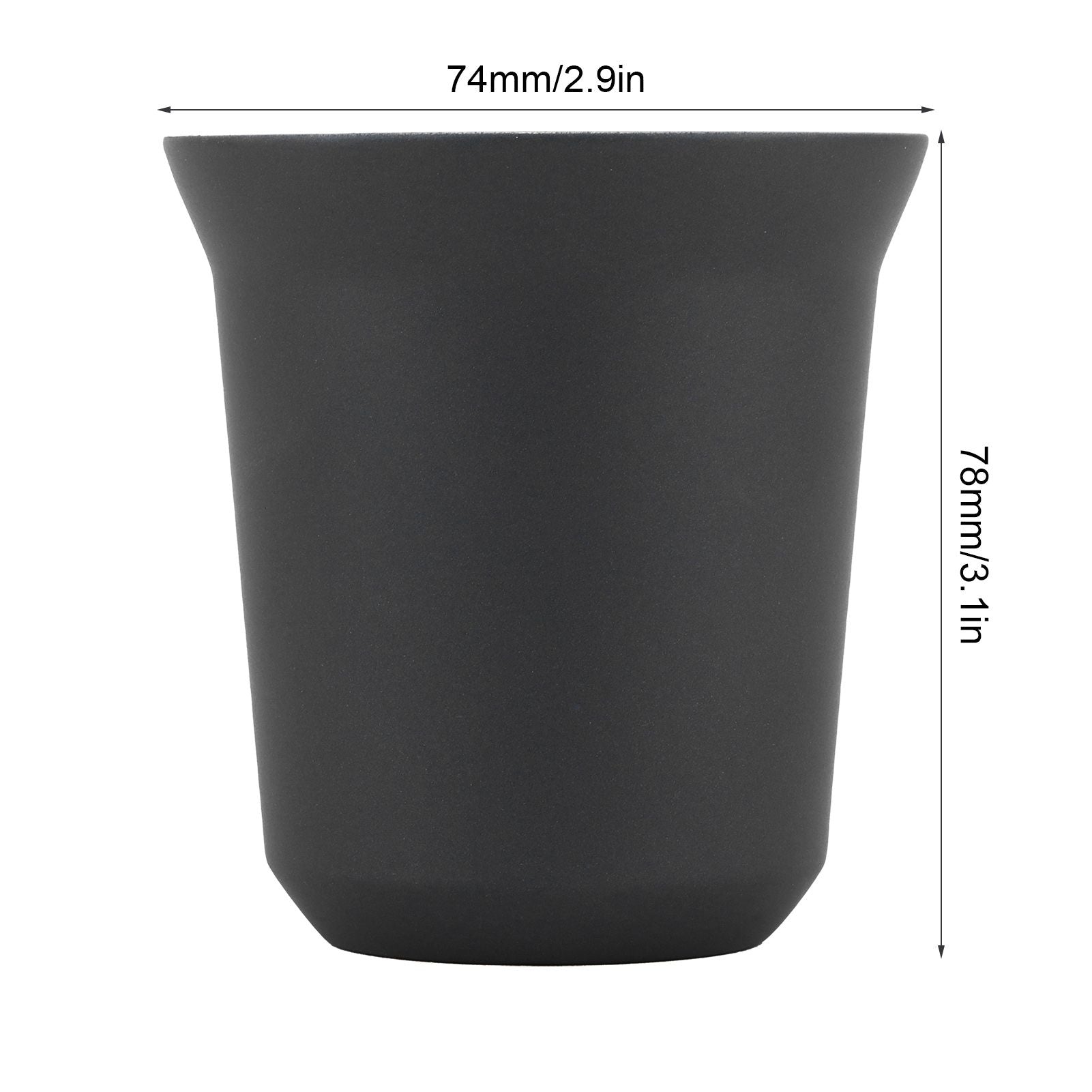 Double Wall Coffee Mug 304 Stainless Steel Insulation Capsule Cup for Kitchen SuppliesMatte Black 160ml