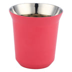 Double Wall Coffee Mug 304 Stainless Steel Insulation Capsule Cup for Kitchen SuppliesRose Red 160ml