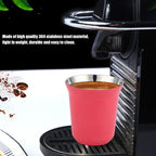 Double Wall Coffee Mug 304 Stainless Steel Insulation Capsule Cup for Kitchen SuppliesRose Red 160ml