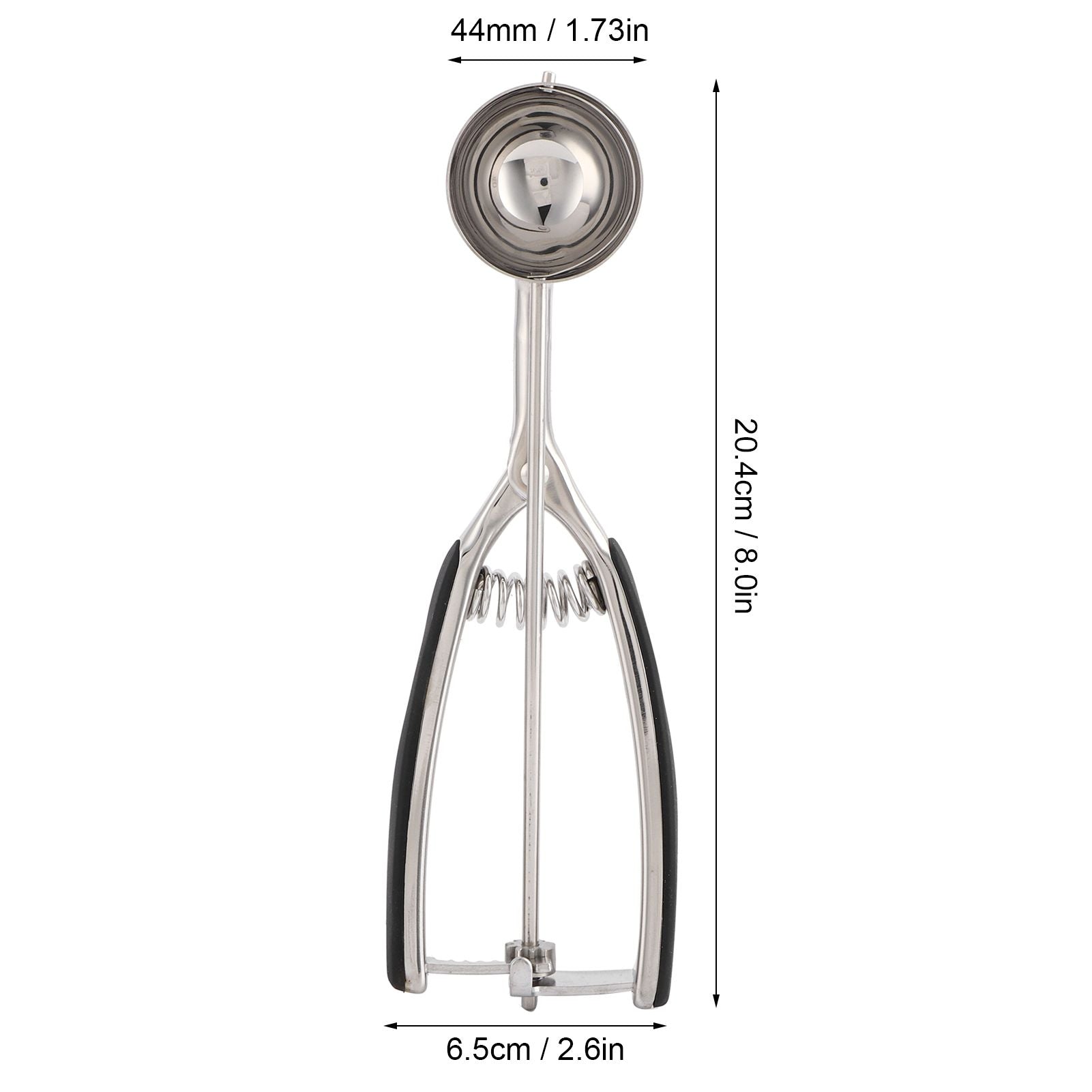 Ice Cream Spoon Stainless Steel Ice Cream Fruit Scoop Melon Baller Digging Ball for Kitchen44mm