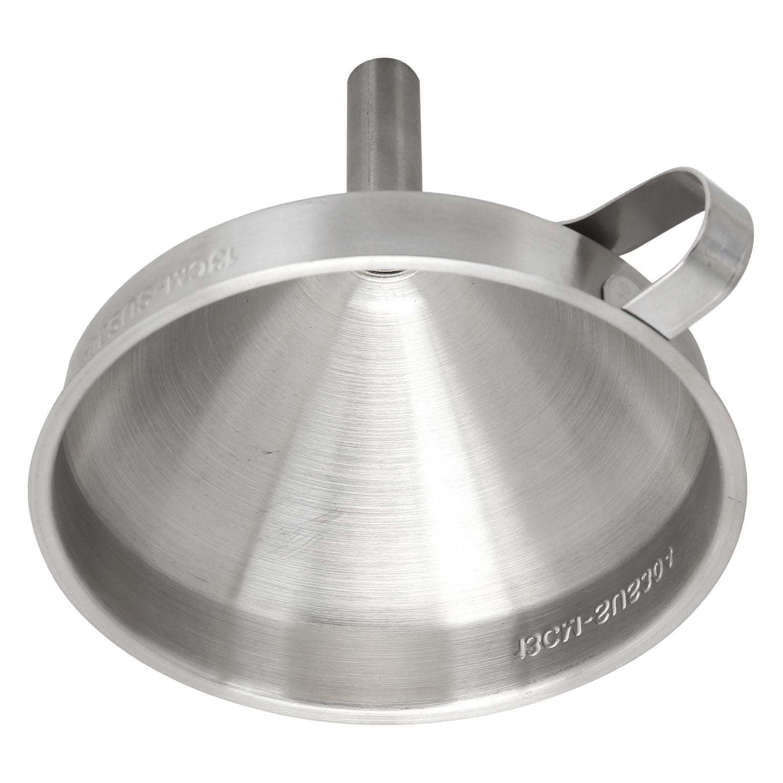 304 Stainless Steel Kitchen Funnel with Filter for Transferring of Liquid Dry Ingredients13cm Mouth Diameter