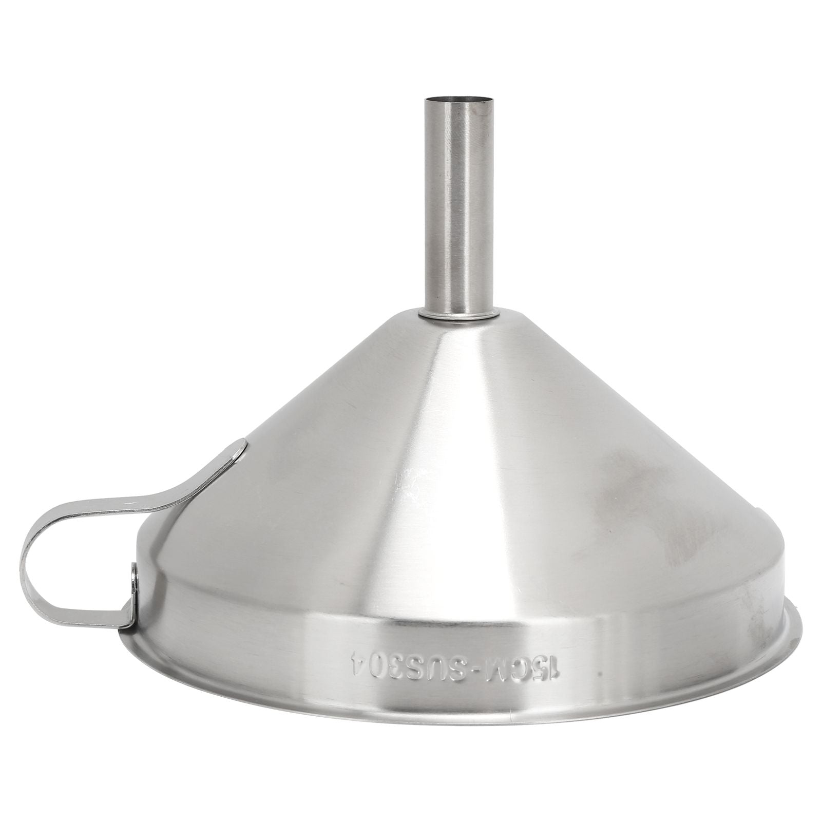 304 Stainless Steel Kitchen Funnel with Filter for Transferring of Liquid Dry Ingredients15cm Mouth Diameter