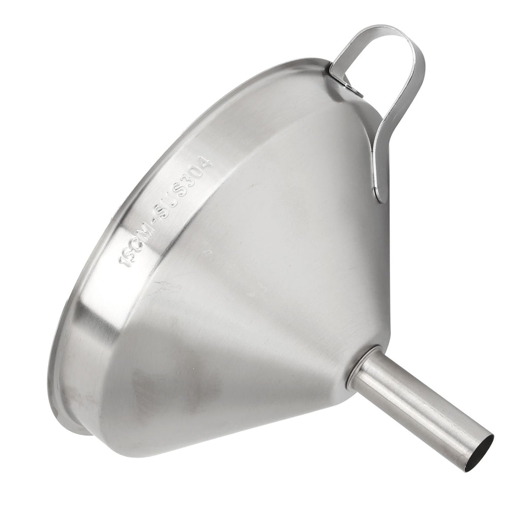 304 Stainless Steel Kitchen Funnel with Filter for Transferring of Liquid Dry Ingredients15cm Mouth Diameter