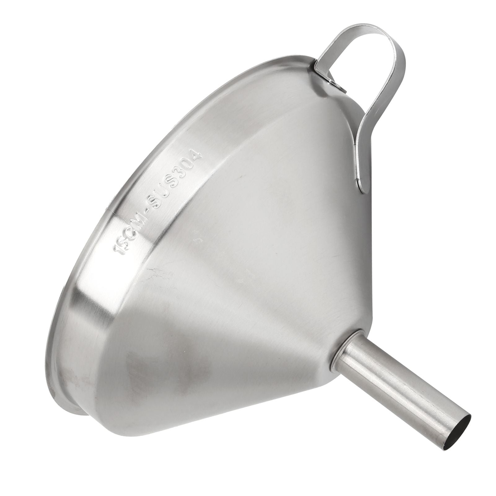 304 Stainless Steel Kitchen Funnel with Filter for Transferring of Liquid Dry Ingredients15cm Mouth Diameter