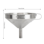 304 Stainless Steel Kitchen Funnel with Filter for Transferring of Liquid Dry Ingredients15cm Mouth Diameter