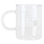 Beaker Mug Borosilicate Glass Cup with Handle and Measuring Scale for Coffee Tea