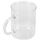 Beaker Mug Borosilicate Glass Cup with Handle and Measuring Scale for Coffee Tea