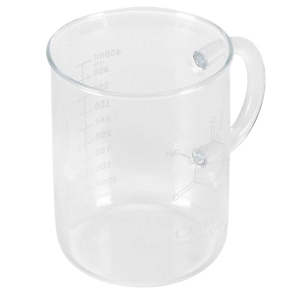 Beaker Mug Borosilicate Glass Cup with Handle and Measuring Scale for Coffee Tea