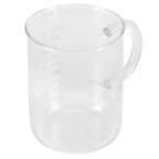 Beaker Mug Borosilicate Glass Cup with Handle and Measuring Scale for Coffee Tea