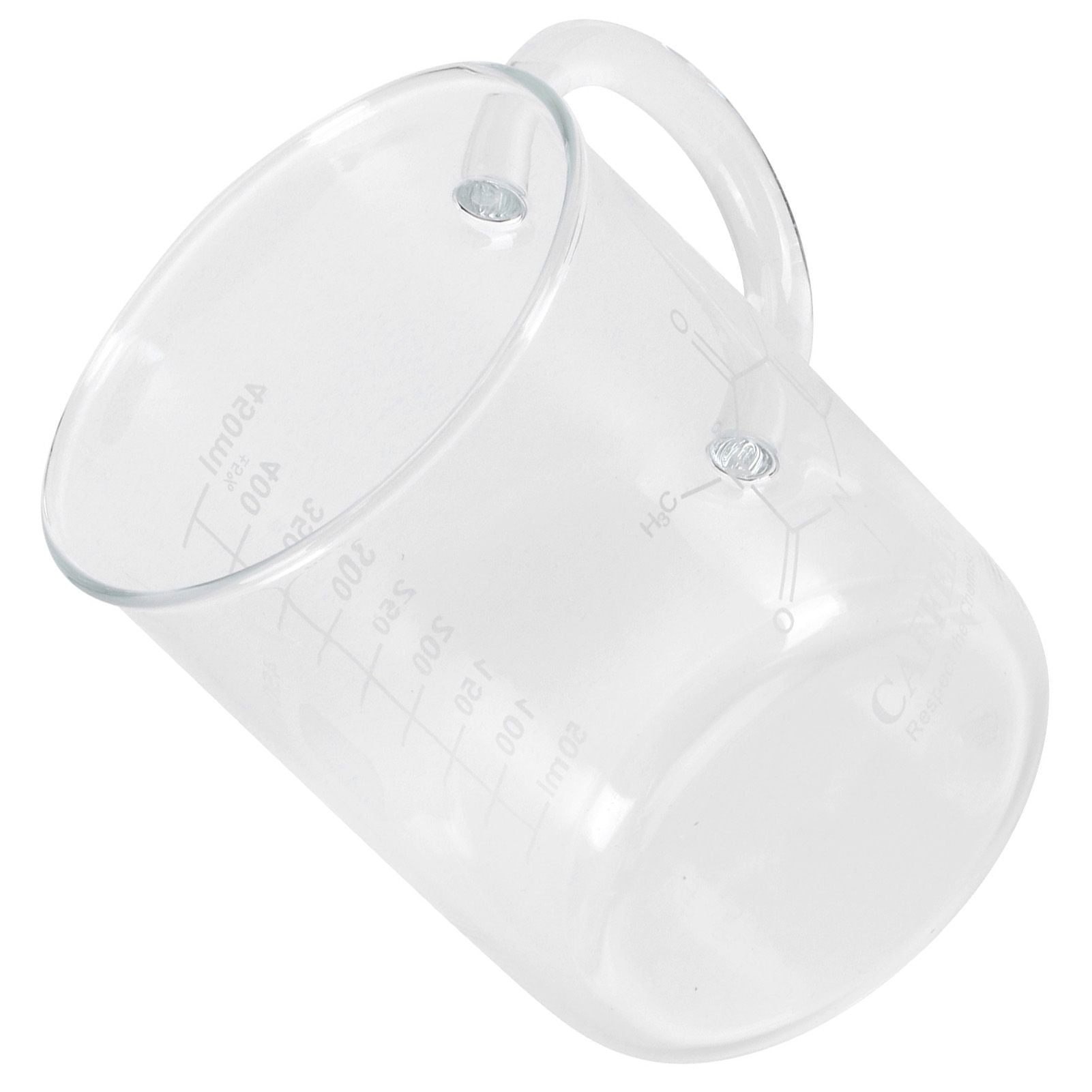 Beaker Mug Borosilicate Glass Cup with Handle and Measuring Scale for Coffee Tea