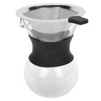 Reusable Glass Coffee Pot with Stainless Steel Filter Manual Drip Coffee Maker Set200ml