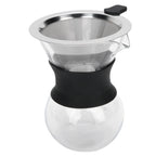 Reusable Glass Coffee Pot with Stainless Steel Filter Manual Drip Coffee Maker Set200ml