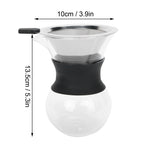 Reusable Glass Coffee Pot with Stainless Steel Filter Manual Drip Coffee Maker Set200ml