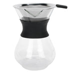 Reusable Glass Coffee Pot with Stainless Steel Filter Manual Drip Coffee Maker Set400ml