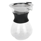 Reusable Glass Coffee Pot with Stainless Steel Filter Manual Drip Coffee Maker Set400ml