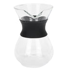 Reusable Glass Coffee Pot with Stainless Steel Filter Manual Drip Coffee Maker Set400ml