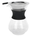 Reusable Glass Coffee Pot with Stainless Steel Filter Manual Drip Coffee Maker Set400ml