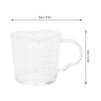 Coffee Cup with Double Spouts Scale Hand Made Borosilicate Glass Measuring Cup 70ml