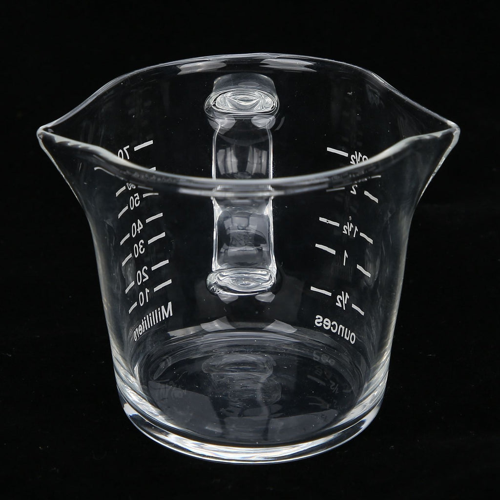 Coffee Cup with Double Spouts Scale Hand Made Borosilicate Glass Measuring Cup 70ml