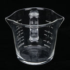 Coffee Cup with Double Spouts Scale Hand Made Borosilicate Glass Measuring Cup 70ml