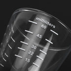 80ml Coffee Cup with Scales Milk Measuring Glass for Home Office Coffee Shop Transparent