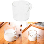 Heat Resistant Glass Measuring Cup Small Milk Coffee Double Mouthed Ounce Cup Kitchen Supplies