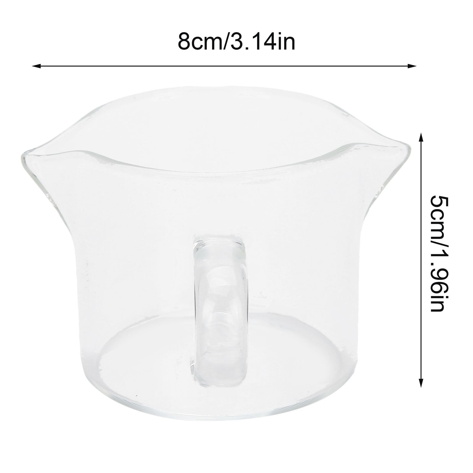 Heat Resistant Glass Measuring Cup Small Milk Coffee Double Mouthed Ounce Cup Kitchen Supplies
