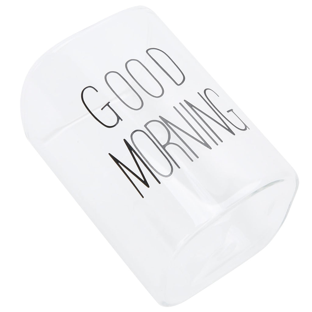 Transparent Milk Cup Innovative Coffee Mug Tea Drink Glass Drinkware for Home ShopBlack Label 240ml